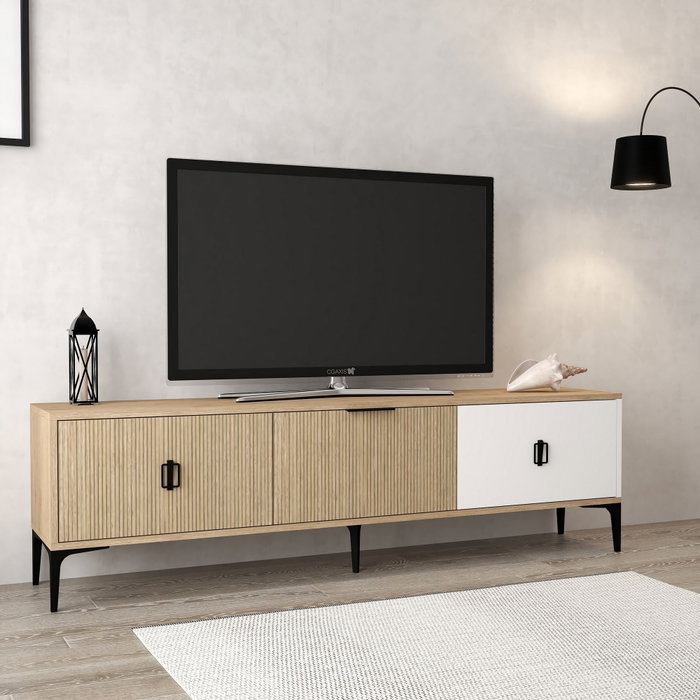 Hanah Home Neva 3802 Soporte para TV Roble y Blanco